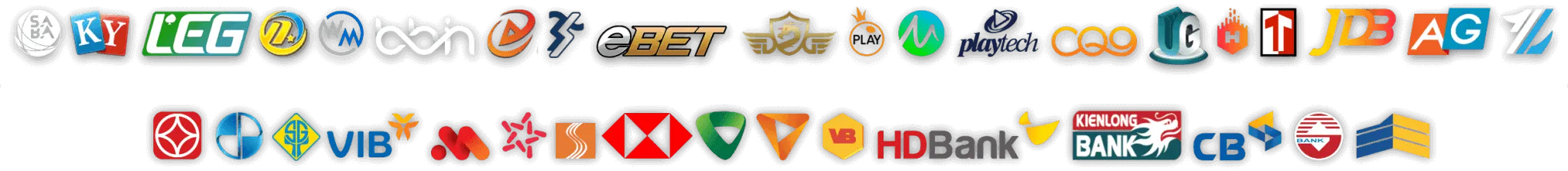 Danh sách nhà cung cấp trò chơi được giới thiệu trên BET88